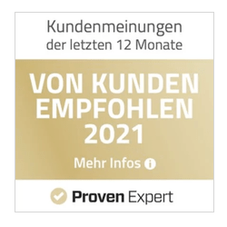 Provenexpert Auszeichnung von Kunden empfohlen 2021